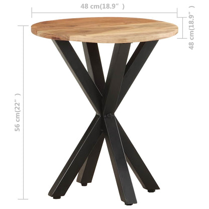 vidaXL Side Table 48x48x56 cm Solid Acacia Wood 6