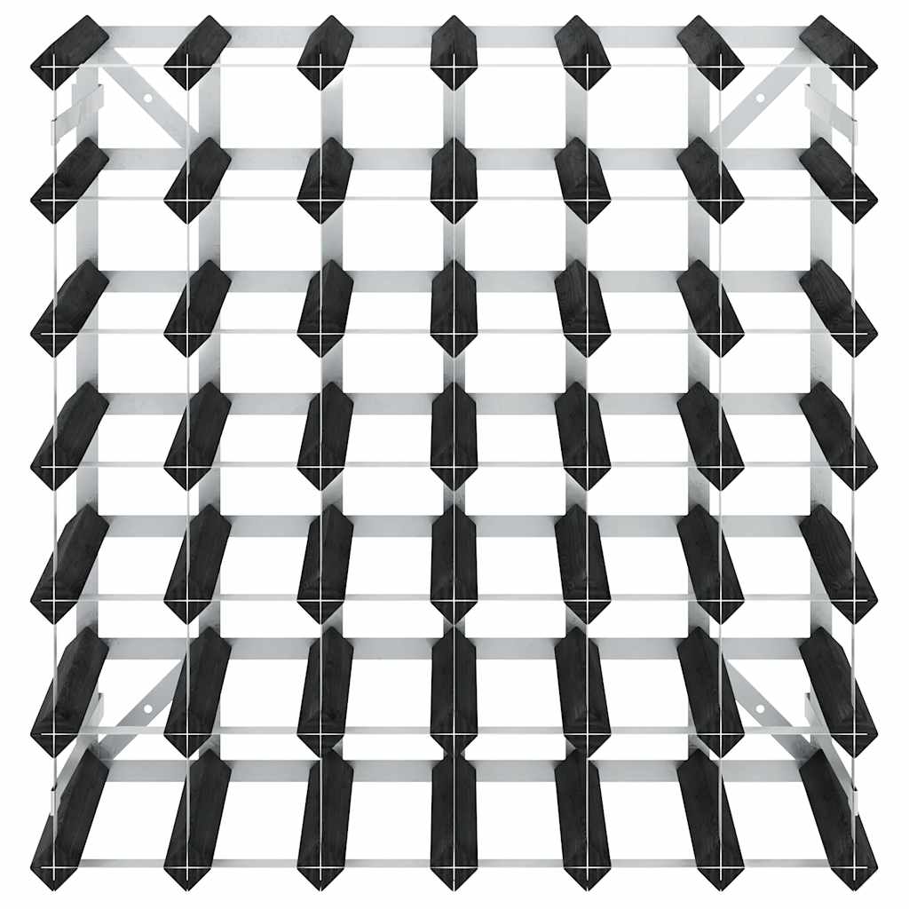 vidaXL Wine Rack for 42 Bottles Black Solid Pine Wood 5
