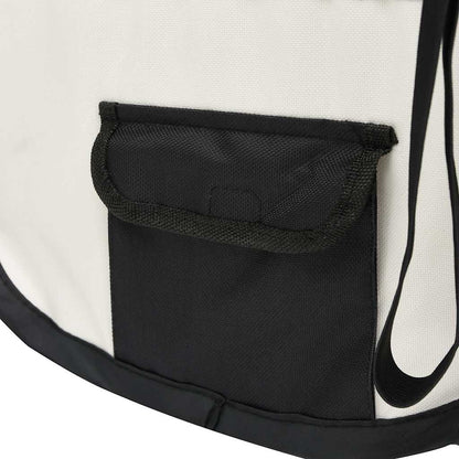 vidaXL Dog Playpen | Black and Cream | Polyester | Foldable | Dog Playpen 6