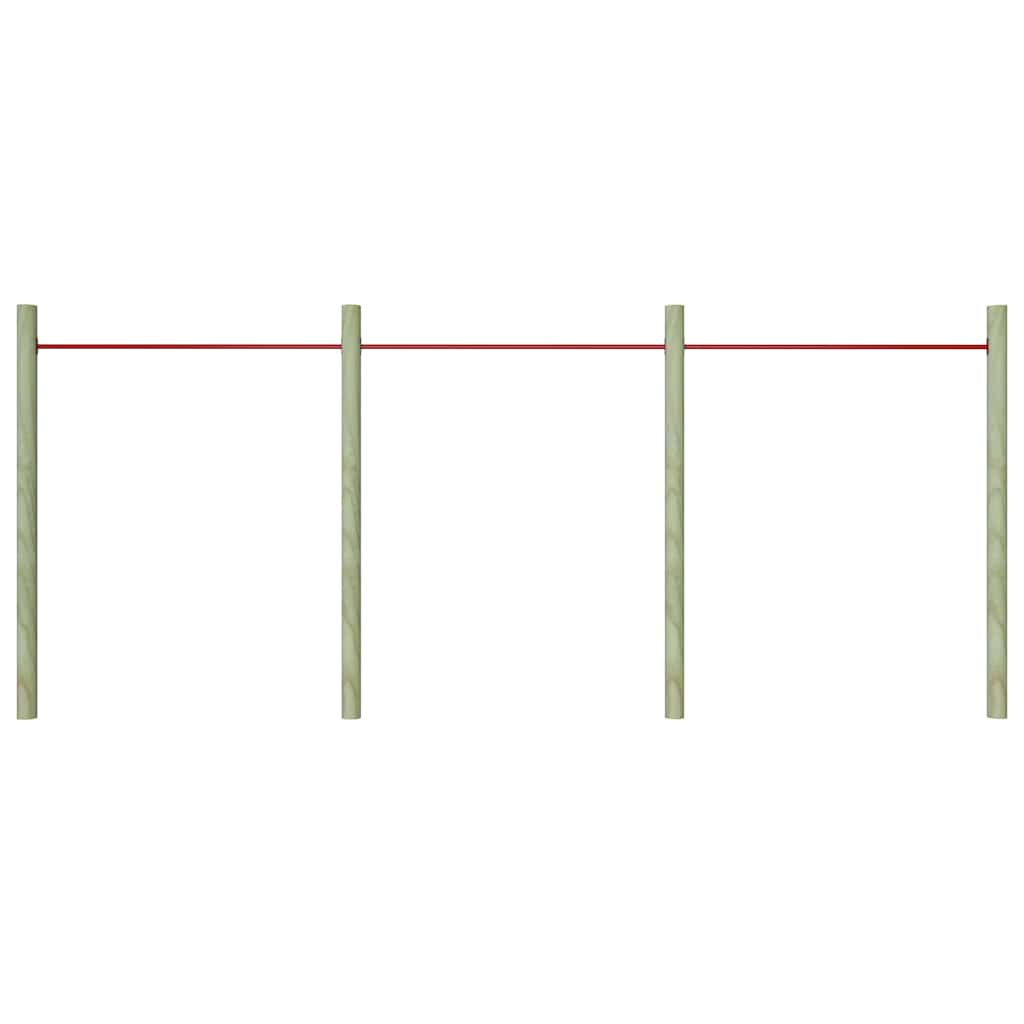 vidaXL Turning Bars 3 pcs 125 cm Steel Red 3