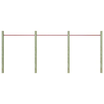 vidaXL Turning Bars 3 pcs 125 cm Steel Red 3