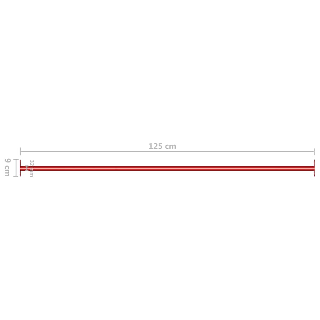 vidaXL Turning Bars 3 pcs 125 cm Steel Red 6