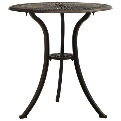 vidaXL Garden Table | Bronze | Cast Aluminium | Medium | Durable 1