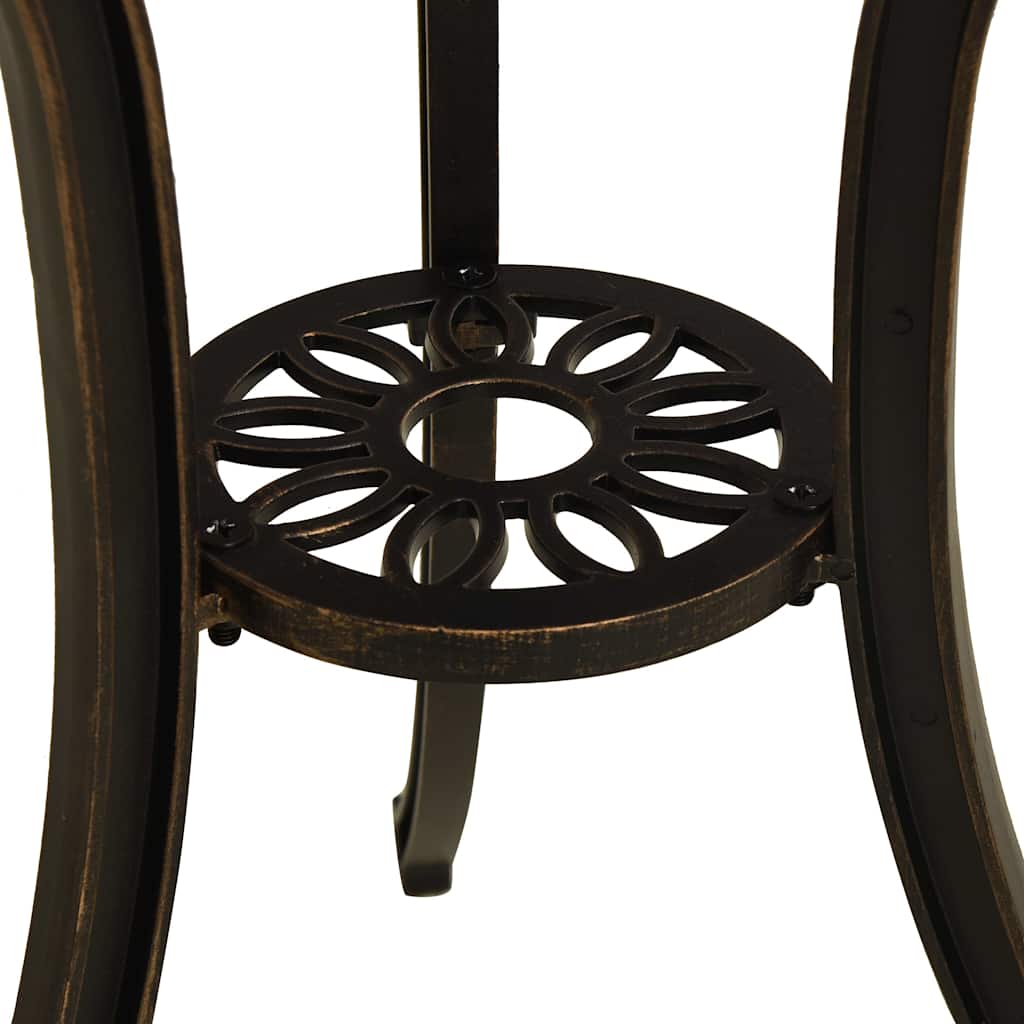 vidaXL Garden Table | Bronze | Cast Aluminium | Medium | Durable 5