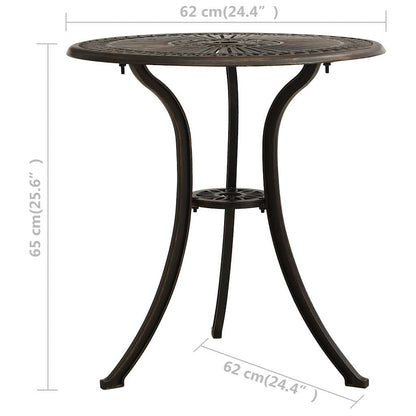 vidaXL Garden Table | Bronze | Cast Aluminium | Medium | Durable 6