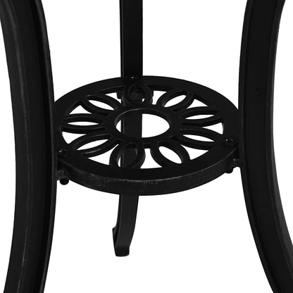 vidaXL Garden Table Black 62x62x65 cm Cast Aluminium 5