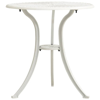 vidaXL Garden Table | White | Cast Aluminium | Medium | Durable | Garden Table 1
