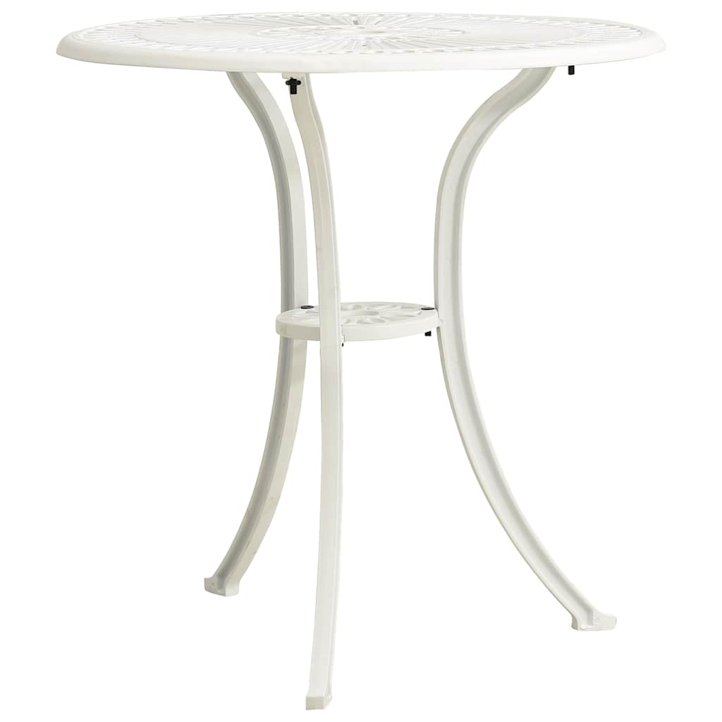 vidaXL Garden Table | White | Cast Aluminium | Medium | Durable | Garden Table 2