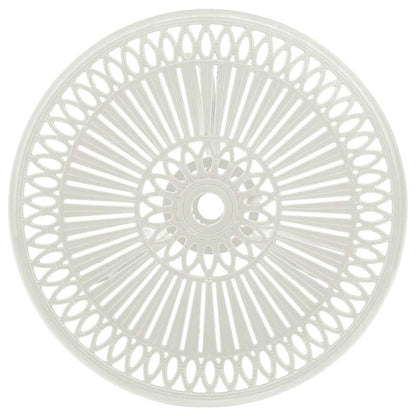 vidaXL Garden Table | White | Cast Aluminium | Medium | Durable | Garden Table 3