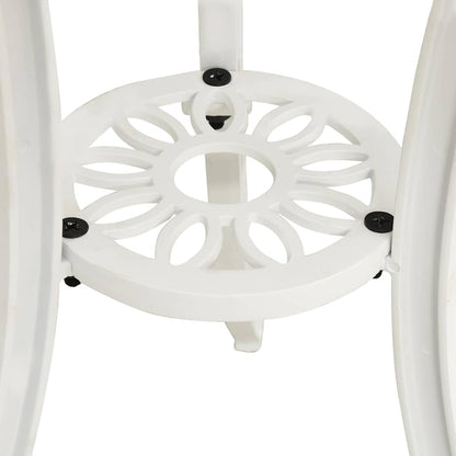 vidaXL Garden Table | White | Cast Aluminium | Medium | Durable | Garden Table 5