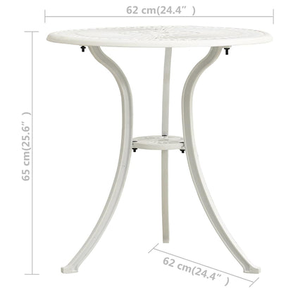 vidaXL Garden Table | White | Cast Aluminium | Medium | Durable | Garden Table 6
