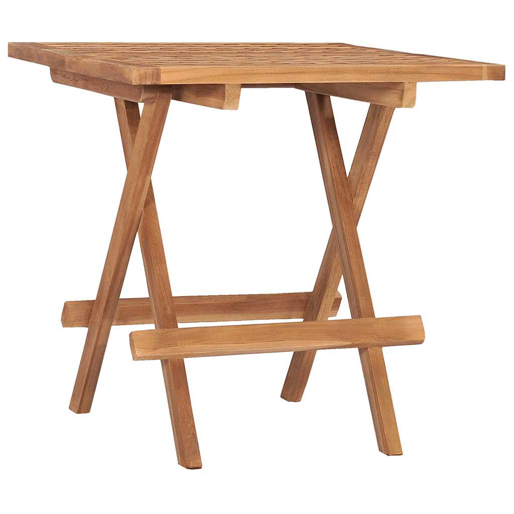 vidaXL Garden Table | Natural Teak | Solid Teak Wood | 50x50x50 cm | Foldable 1