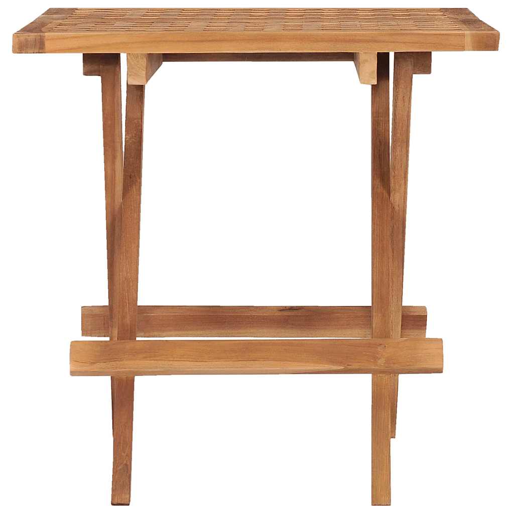 vidaXL Garden Table | Natural Teak | Solid Teak Wood | 50x50x50 cm | Foldable 2