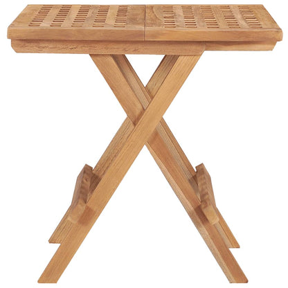 vidaXL Garden Table | Natural Teak | Solid Teak Wood | 50x50x50 cm | Foldable 4