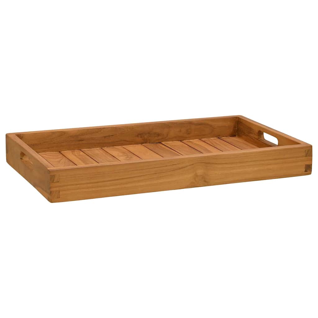 Serving Tray Solid Teak Wood 35 cm
