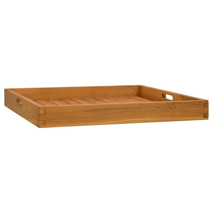 vidaXL Serving Tray 60x60 cm Solid Teak Wood 1