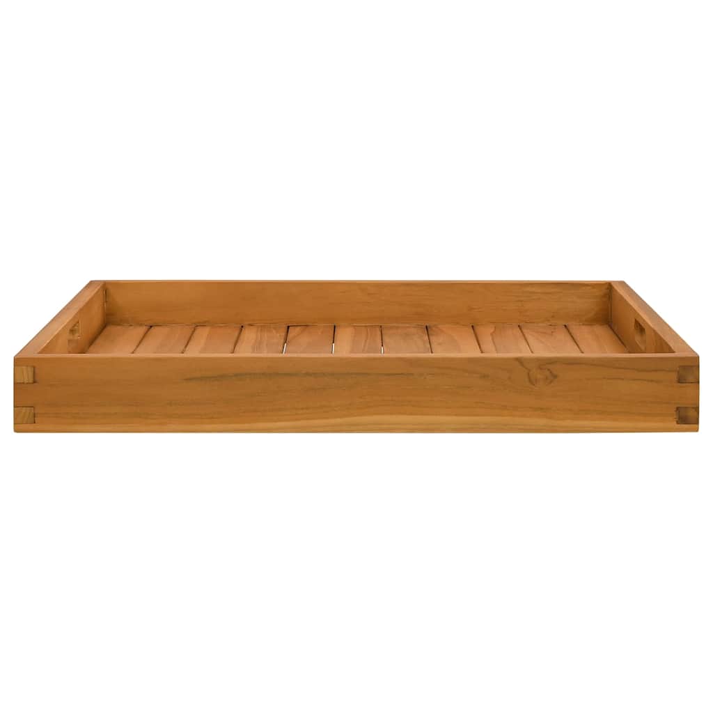 vidaXL Serving Tray 60x60 cm Solid Teak Wood 2