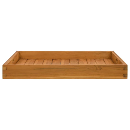Serving Tray Solid Teak Wood 60 cm