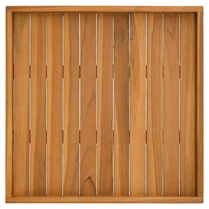 vidaXL Serving Tray 60x60 cm Solid Teak Wood 5