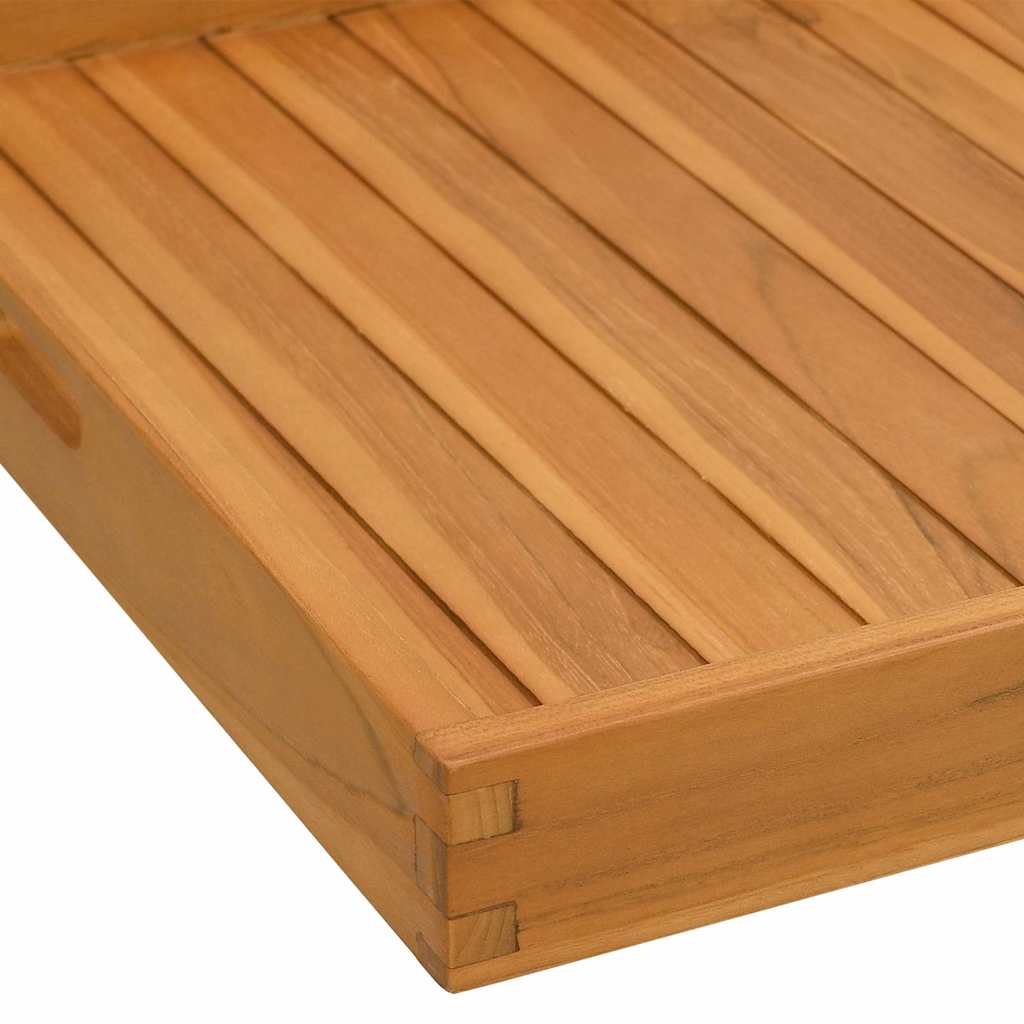 vidaXL Serving Tray 60x60 cm Solid Teak Wood 6