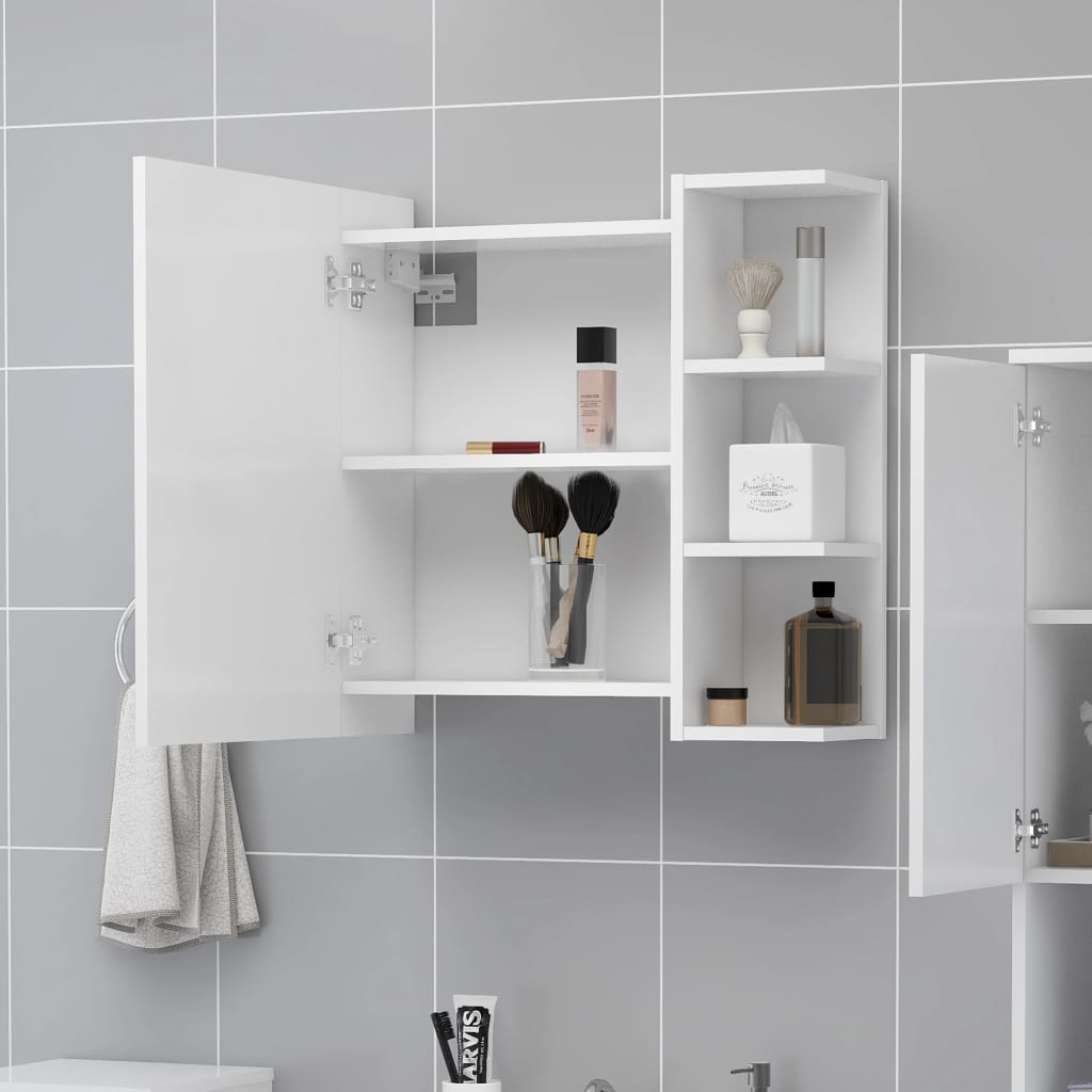 vidaXL Mirror Cabinet | White | Engineered wood, Acrylic | Medium 3