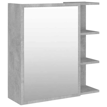 vidaXL Mirror Cabinet | Concrete grey | Engineered wood, acrylic | Medium 2