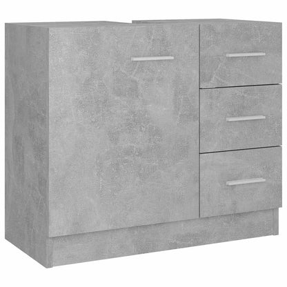 vidaXL Sink Cabinet | Concrete Grey | Engineered wood | 63 x 30 x 54 cm 2