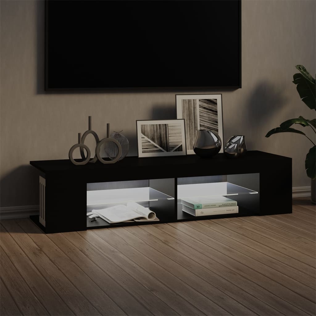 vidaXL TV Cabinet | Black | Engineered wood | Medium | TV Cabinet | Rectangular 3