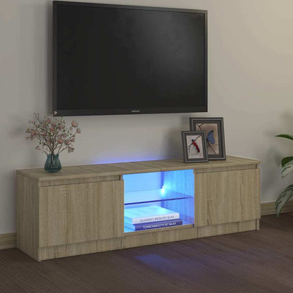 TV Cabinet with LED Lights Sonoma oak