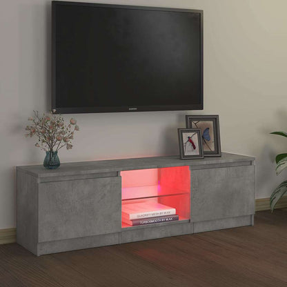 vidaXL TV Cabinet | Concrete grey | Engineered wood, tempered glass 3