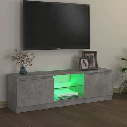 vidaXL TV Cabinet | Concrete grey | Engineered wood, tempered glass 4