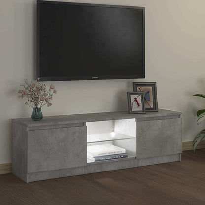 vidaXL TV Cabinet | Concrete grey | Engineered wood, tempered glass 5