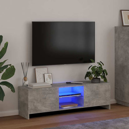 vidaXL TV Cabinet | Concrete grey | Engineered wood, tempered glass 1