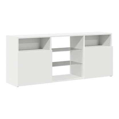 TV Cabinet with LED Lights 120x30x50 cm White