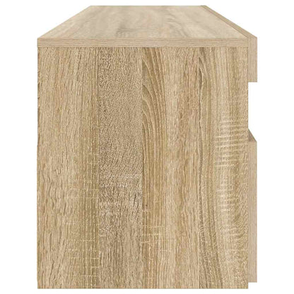 804385 vidaXL TV Cabinet with LED Lights Sonoma Oak 90x35x40 cm 6