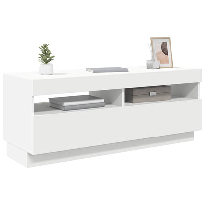 TV Cabinet with LED Lights 80x35x40 cm White 100 cm