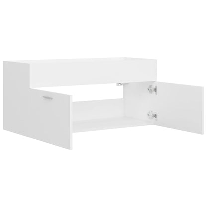 vidaXL Sink Cabinet White 100x38.5x46 cm Engineered Wood 5