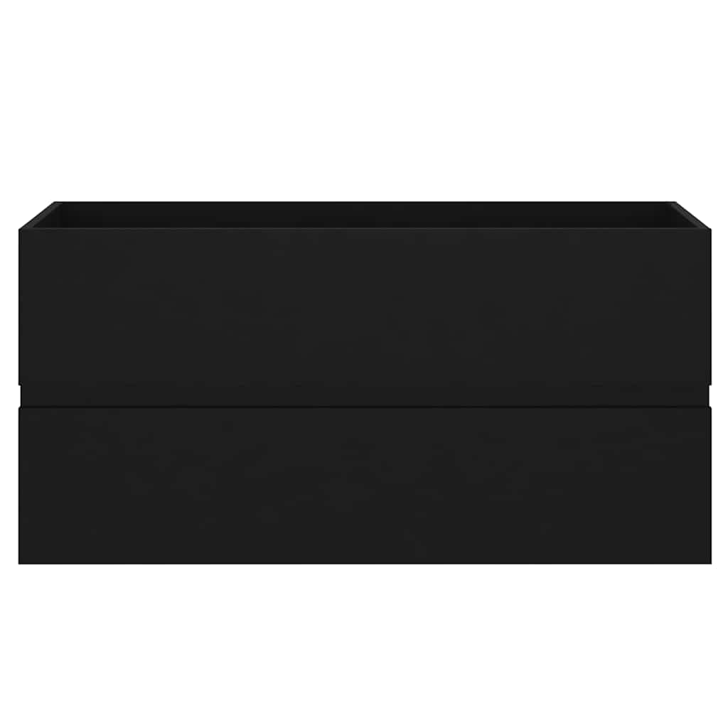 vidaXL Sink Cabinet Black 90x38.5x45 cm Engineered Wood 5