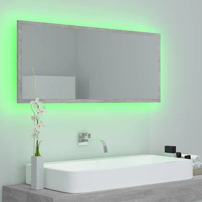 vidaXL Mirror | Concrete grey | Engineered wood and acrylic | Medium 4