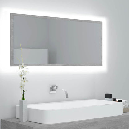 vidaXL Mirror | Concrete grey | Engineered wood and acrylic | Medium 1