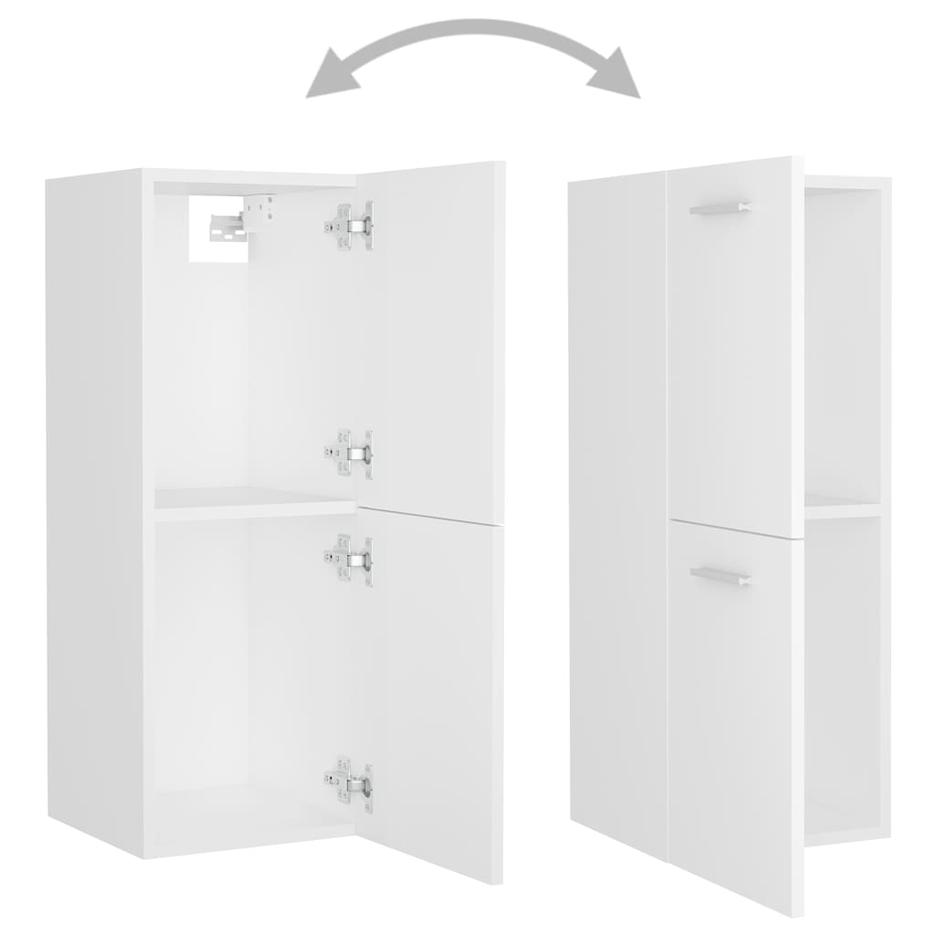 vidaXL Bathroom Cabinet | White | Engineered wood | 30x30x80 cm 5