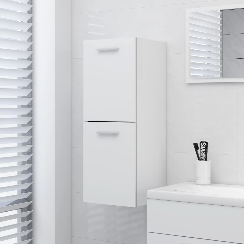 vidaXL Bathroom Cabinet | White | Engineered wood | 30x30x80 cm 1
