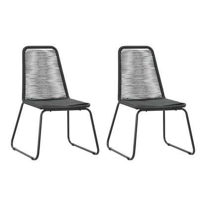 Garden Dining PVC Rattan Black