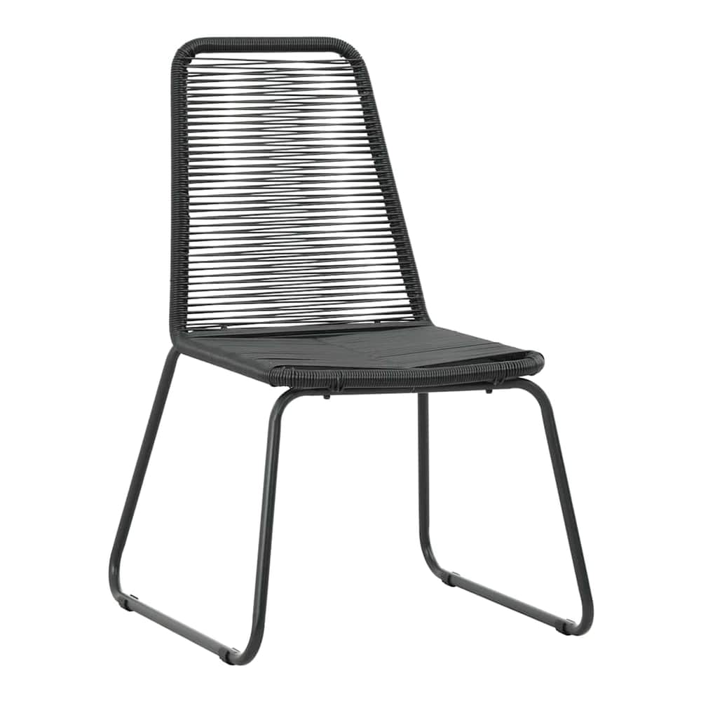 Garden Dining PVC Rattan Black