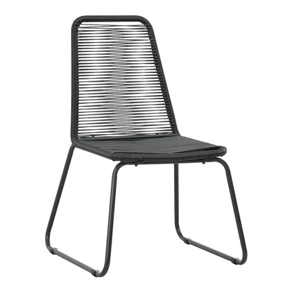 Garden Dining PVC Rattan Black