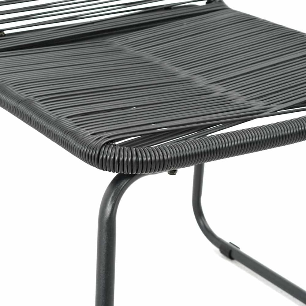 Garden Dining PVC Rattan Black