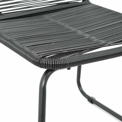 Garden Dining PVC Rattan Black