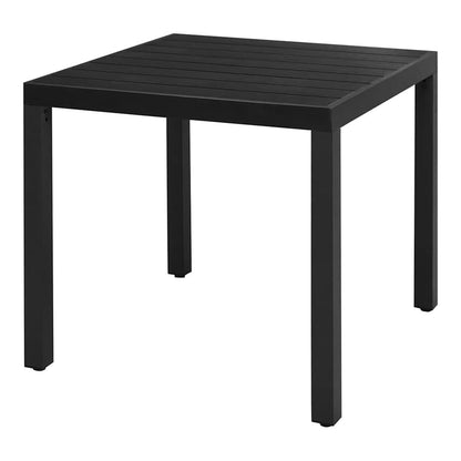 5 Piece Garden Dining Set PVC Rattan Black 79 cm table length 2