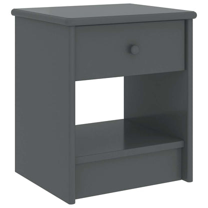 vidaXL Bedside Cabinet | Dark grey | Solid pinewood | Compact | Bedside Cabinet 1