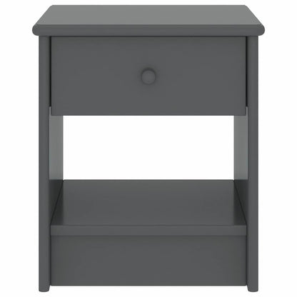 vidaXL Bedside Cabinet | Dark grey | Solid pinewood | Compact | Bedside Cabinet 2